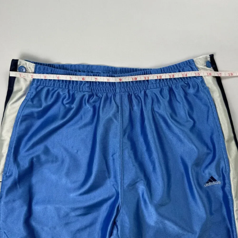 Adidas Pure Game Series Tearaway Joggers Blue Y2K Track Pants Small